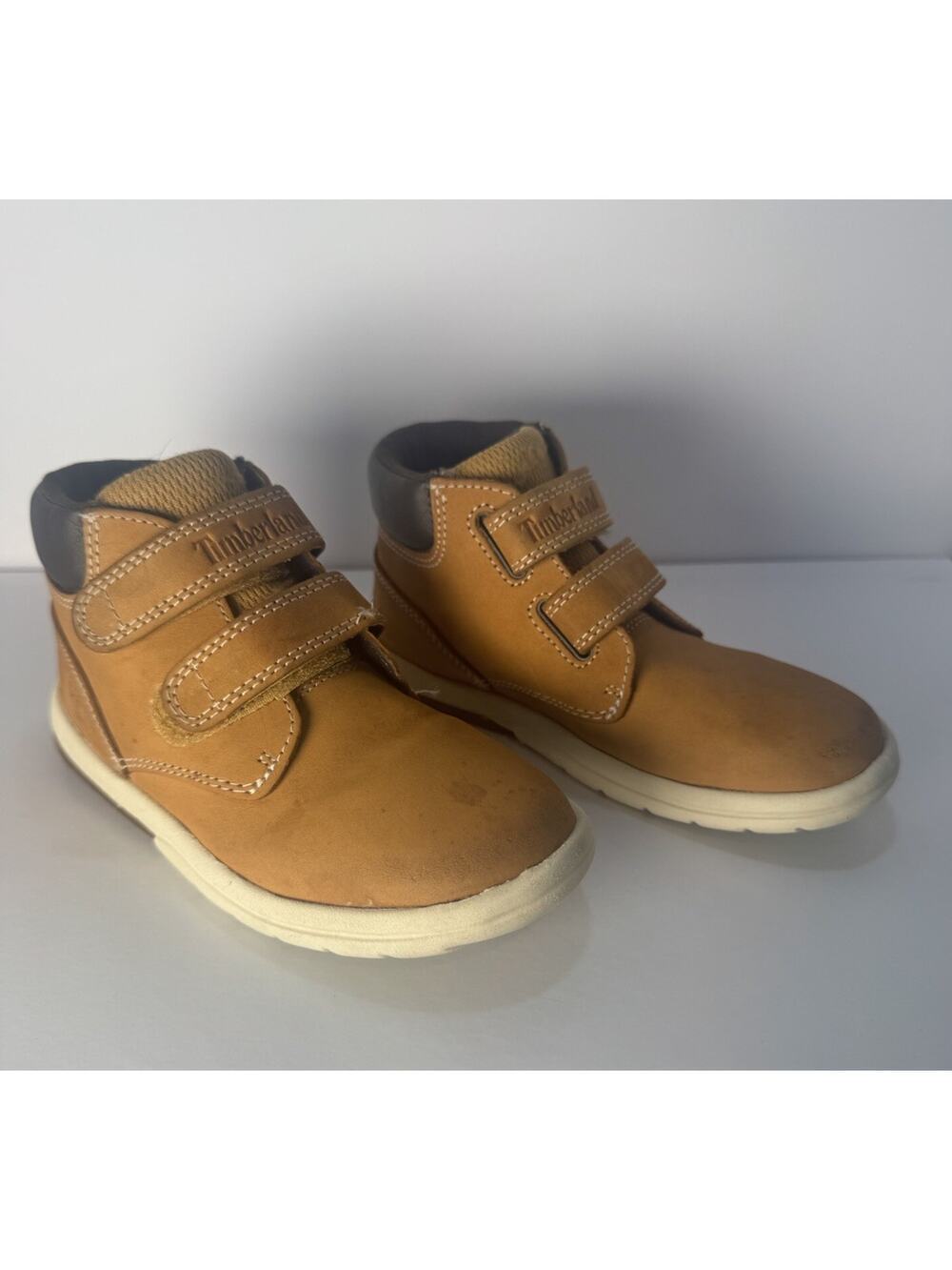 Timberland Toddler Boots Wheat Hook Loop Leather Size 11T Brown Casual Shoes